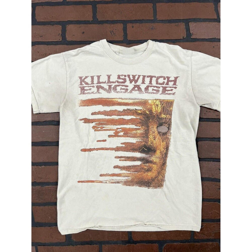Killswitch Engage Alive Or Just Breathing Album Heavy Cotton White T-Shirt